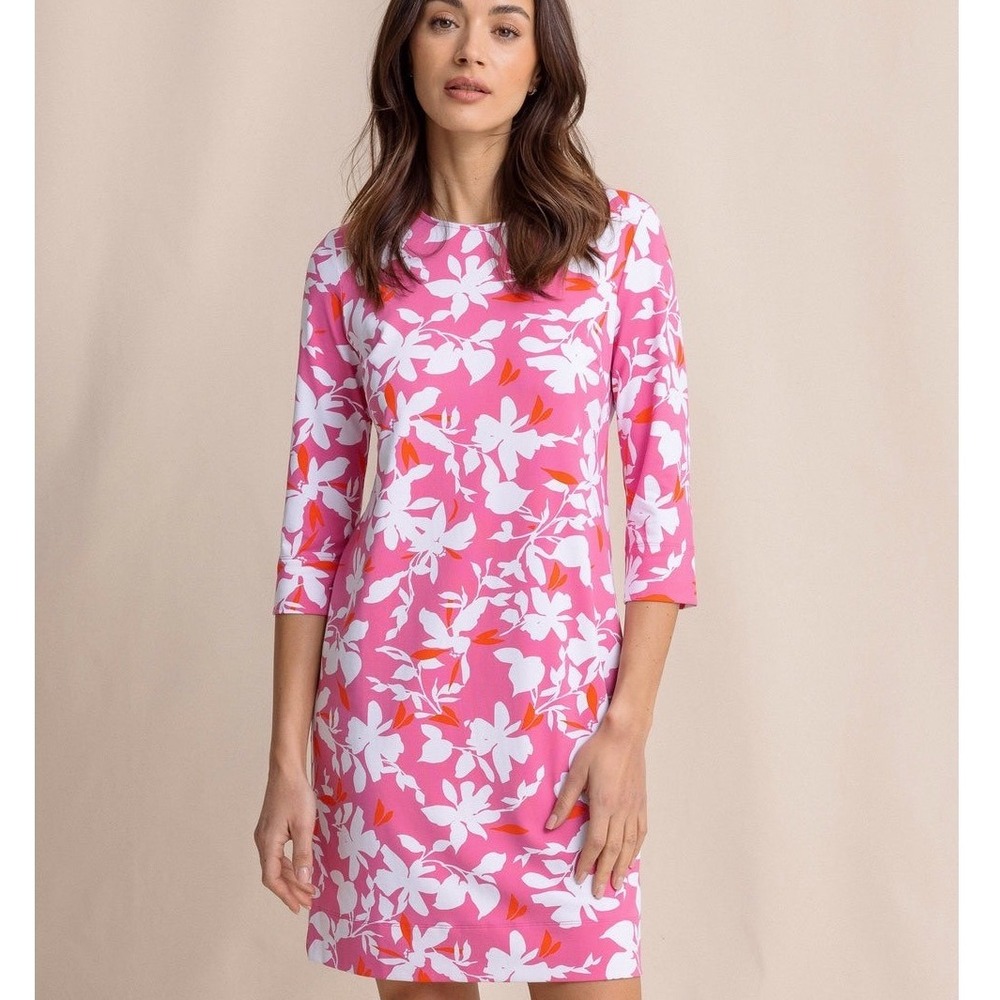 Southern Tide Leira Blossom Bay Printed Dress XS PerformanceUV‎ Moisture Wicking